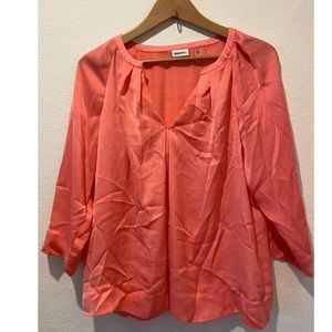 DKNYC peach blouse. NWOT